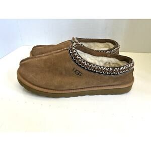 Men's Ugg Tasman Chestnut Light Brown Suede House Slippers Sz 11 (5950-CHE)